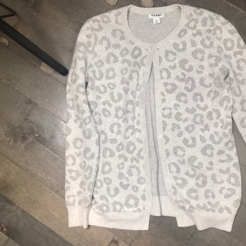 Cheetah print old navy cardigan
